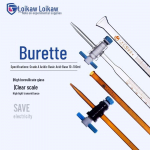 Leigu Glass A-klassi happe-aluseline b&uuml;rett PTFE kraaniga 10ml pruun