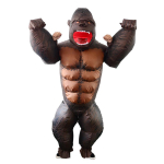 King Kongi Halloweeni t&auml;ispuhutav gorillakost&uuml;&uuml;m - t&auml;iuslik lavastuste, festivalide ja pidude jaoks. One Size