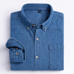 Meeste Suurused Kevadine Denim Puuvillane S&auml;rk Pikkade Varrukatega Denim Vabaajas&auml;rgid Meeste Vabaaeg M
