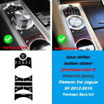 Jaguar XF mustade nuppude kleebised 2012 2013 2014 2015 Kleepuv nuppude lahendus Jaguar XF X250 tarvikud Auto muutmine Gear shift