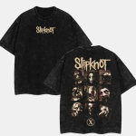 Vintage pestud Slipknot albumi plakat graafilise tr&uuml;kiga T-s&auml;rgid globaalse tuuri Mercah mehed naised t&auml;navastiilne suur puuvillane T-s&auml;rk L mitmev&auml;rviline