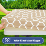 Veekindel Rektangulaarne Lauakate | Elastne &Uuml;mberm&otilde;&otilde;duga Laudlina 6 jalga | V&auml;lilaudlina Pol&uuml;ester 76x183cm 30x70 inch
