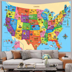 Ameerika Kaart Seinavaip Maailmakaart Vana Puuvili Loom Klassiruum Seinavaip Topograafia Hariduslikud Seinavaibad Seinale Riputamiseks 320x180CM