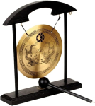 Feng Shui messingist gong, Lauapealne tuulegong Vask Zen Hiina laualong K&auml;sigong, Hiina laualong Ida-Hiina m&uuml;steeriline dekoratsioon Kingitused 1 beige