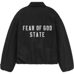 Fear of God Essentials Tekstuuriga Nailonist Trucker Jakk Must Meeste &Uuml;ler&otilde;ivad 202BT246380F L black