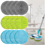 16 cm mikrofiibrist padjad, 12 tk Asenduslapp ringkallakule, Imavad padjad mopile, Sobivad Hurricane Floating Mopile 12pcs yellow