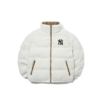 MLB New York Yankees Lambafliisist Kahepoolne Tepitud Puhverjakk Talvine L&uuml;hike Unisex Jakk Valge 3ADJR0116-50CRS S white