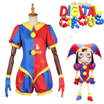 Pomni Cosplay Kost&uuml;&uuml;m Anime The Amazing Digital Circus Multikas &Uuml;htne M&uuml;ts Kindad Halloweeni Pidu Naistele Meestele Lastele Kost&uuml;&uuml;mid Kids 110CM blue