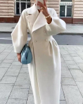 Euroopa & Ameerika Retro Laterna Varrukaga Villane Mantel Suure Rev&auml;&auml;riga S&uuml;giseks/Talveks M valge