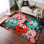 Gumballi h&auml;mmastav maailm Multifilmi Gumball ja Darwin Prindiga Libisemisvastane Pehme Vaip Laste Magamistuba Elutuba Dekoor P&otilde;randavaip 160x200cm