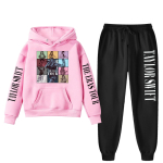 Taylor Swift The Eras Tour Unisex Huppar 1D Prindiga S pink