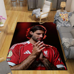 Dominik Szoboszlai Flanelliga Tr&uuml;kitud Vaip, Kodu Diivani Kaunistus Elutuppa ja Magamistuppa, Libisemiskindel M&auml;ngu Flanellist P&otilde;randamatt M&auml;ngutuppa 100x120cm( 39x47in )