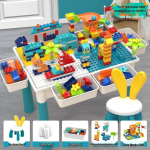 Mitmeotstarbeline suurte osakestega ehitusplokkide laud lastele: Haridusm&auml;nguasi poistele, t&uuml;drukutele ja beebidele Multifunctional Building Blocks