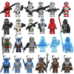 T&auml;hes&otilde;dade S&otilde;dalase Ehitusklotside Minifiguurid V&auml;ikeste Osakeste Kokkupandavad Kujud Lahingum&auml;nguasi 24 Stiili Set B