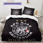 AFC Ajax kohandatud nime mustriga voodipesu, tekikomplekt tekikate padjap&uuml;&uuml;rid Kodu s&uuml;nnip&auml;evakingitus(1 * tekikott + 2 * padjap&uuml;&uuml;ri, ilma s&uuml;damikuta) 140x200cm