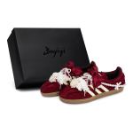 Adidas Originals x Caroline Hu SAMBA OG Xi Zhu Tong Xin, Spetsiaalne kingakarp Kulumiskindel Kulumiskindel Madal top JP9281(Team80-S-BOX) 40⅔ black
