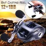 Burning Shark Baitcasting Reel All Carbon Baitcaster 12 + 1 BB 6.3:1 Low Profile Casting Reel Right Hand