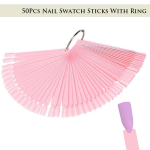 50 tk Nail Art False Tips Pulgad Polish Practice Display Fan Board Design Tool