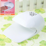 Valge k&uuml;&uuml;nekunsti manik&uuml;&uuml;ri t&ouml;&ouml;riist UV-lamp Mini armas k&uuml;&uuml;nelaki kuivati ​​t&ouml;&ouml;pingid kaasaskantav &otilde;hukuivati valge