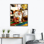 Teemanttikandid t&auml;iskomplekt Multikas t&auml;ispuur Teemantmaaling P&auml;kapikud ja kassipilt kividest 20X30CM