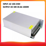AC 100-240V kuni DC 48V 20.8A 1000W pingetrafo reguleeritud l&uuml;litus DC 48V 20.8A 1000W