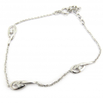Altesse [L5343] - Bracelet Argent 'Scarlett' blanc h&otilde;be