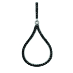 Les Tr&eacute;sors De Lily [L5751] - Pendentif Argent 'Sissi' noir (rhodi&eacute;) - 32x12 mm must