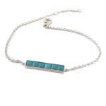 Les Tr&eacute;sors De Lily [P8010] - h&otilde;bedane k&auml;ev&otilde;ru  Boho  t&uuml;rkiissinine h&otilde;be (roodiumiga kaetud) - 20x4 mm t&uuml;rkiissinine