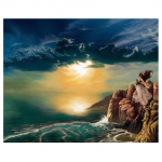 Teemantmaal Ristpistes Kristallkivimaalid Teemanttikandid Ilu meri 20X30CM