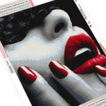 Huacan Beauty Face 5D DIY &uuml;mar teemantmaali tikkimiskomplektid n&auml;put&ouml;&ouml;komplekt 30*40 cm full round