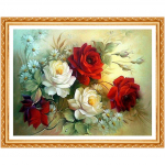 Mbroidery lilleline isetegemise teemantmaal Ristpistes Kaunis roosikristallidega t&auml;isteemantkomplekt Decor 20X30CM