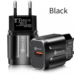 ROCK Quick Charge 3.0 3A USB laadija EU USA seina mobiiltelefoni laadija iPhone X MAX 7 8 11 Pro QC3.0 kiirlaadimine Samsung S20 Xiaomi jaoks must