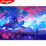 5D teemantmaal T&auml;is&uuml;mmargune teemantkunst tikandid maastiku mosaiik kodukaunistamise kingitus 20X30CM