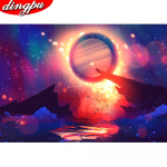 5D teemantmaal ristpistes t&auml;ispuurmosaiik kodukaunistus tikandid k&auml;sitsi valmistatud kingitus 20X30CM