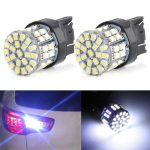 auto tuli 2tk T20 7443 W21/5W 1206 LED 50SMD auto tagapidurituli pidurituled pirnid suunatule auto tuli 2pcs valge