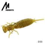 MEREDITH Larva pehmed landid 50mm 62mm 85mm kunstlikud landid Fishing Worm Silicone Bass Pike Minnow Swimbait Jigging Plasts&ouml;&ouml;dad 50mm 10pcs