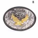 Long Horn Bull Eagle Western Belt Buckle Golden Texas Cowboy Western Pandlad