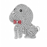 Blucome Cute Dog Pross Loomade Vaskn&otilde;elad Naiste Pross Mantli jaoks Hijab Pins Uusaasta Kingitus kuld