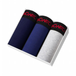 BONITOS 3 tk puuvillased meeste bokserid &uuml;hev&auml;rvilised meeste alusp&uuml;ksid, seksikad meeste aluspesu komplekt S