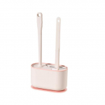 MENGNI pika varrega WC-harjad hoidikuga Seinale paigaldatav WC-hari Wc Silikoonhari H&uuml;gieenilised vannitoatarvikud roosa