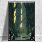 Jaapani animeprintsess Mononoke l&otilde;uendimaaling plakatid ja tr&uuml;kised Seinakunstipildid elutoa jaoks Cuadrose kodukaunistus Ilma raamita 60*100cm