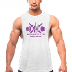 Muscleguys Personality trend meeste sportlik hingav tank top tr&uuml;kitud lai &otilde;lavest suvine fitness kulturismi varrukateta t-s&auml;rk XXL kollane