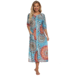 Bright Deer Naiste T&otilde;mblukuga Rasedatemantel 3/4 Varrukatega Pikad Haigla S&uuml;nnitus- ja s&uuml;nnituskleit Imetamise &ouml;&ouml;s&auml;rgid Maja Hommikumantel Lamamistool Magamisriided L taevasinine v&auml;rv