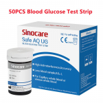 Sinocare 50/100 PCS kusihappe ja vere gl&uuml;koosisisalduse testribad ohutuks AQ UG j&auml;lgimiseks diabeedi podagra rasedatel 50 Blood Glucose Strips