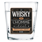 Les Tr&eacute;sors De Lily [A2086] - Viskiklaas  Ideaalse mehe viski  must - 85x55 mm must