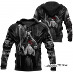 Kevad-s&uuml;gis Meeste Pusad Pusa 3D Prindiga Reaper Skull Ingel Ja Deemon Mees Riietus Mood vabaaja Pullover Kampsun Meeste 4XL
