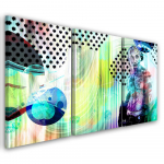 Kolmeosalise pildiga l&otilde;uenditr&uuml;kk Albert Einstein 60x40 mitmev&auml;rviline