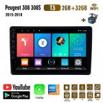 Peugeot 308 308S jaoks 2015-2018 autoraadio juhtmevaba Carplay auto multimeediumipleier intelligentne s&uuml;steem Android WIFI GPS-navigatsioon 2+32GB 2+32GB