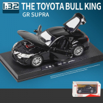 1/32 Scale Toyota GR SUPRA Sports Diecast automudeli m&auml;nguasi, tagasit&otilde;mmatav m&auml;nguasi koos heli ja valgusega lastele v&auml;ikelastele poistele t&uuml;drukutele m&otilde;eldud kingituste kollektsioon 15*6*4.5cm kollane