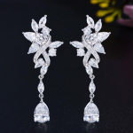 CMM Top Cubic Zirconia Marquise L&otilde;igatud Leht Pikk Vesitilk Pulma Pulma K&otilde;rvar&otilde;ngad h&otilde;be